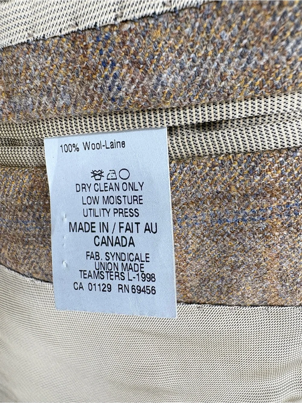 Bruno Piattelli for Andrew Davis Men's 42R Wool Tweed Blazer Sport Coat Coppley